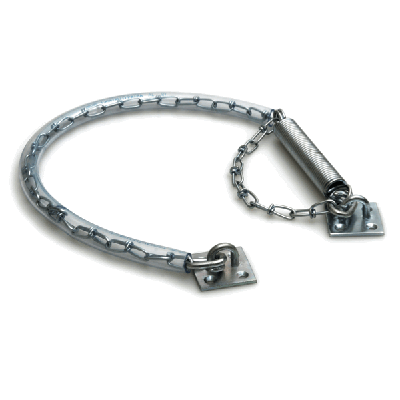 Stormketting met veer RVS