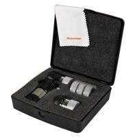 Celestron 94307 AstroMaster 8-delig oculair- en filterpakket - inclusief twee oculairs van 1,25', 2x Barlow-lens, drie filters, reinigingsdoek en harde draaghoes, Zwart - thumbnail