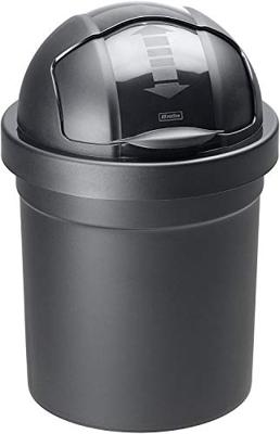 Rotho roll bob afvalemmer 10l zwart