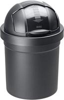 Rotho roll bob afvalemmer 10l zwart - thumbnail