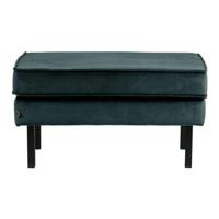 BePureHome Rodeo Hocker - Velvet - Teal - thumbnail