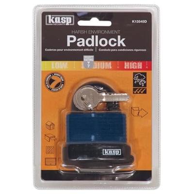 Kasp K13545D Hangslot 63 mm Verschillend sluitend Blauw Sleutelslot