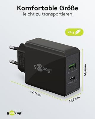goobay Dual USB-C PD (Power Delivery) Fast Charger (30 W) oplader