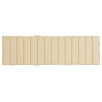 VidaXL Ligbedkussen 200x50x3 cm oxford stof beige