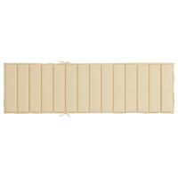 VidaXL Ligbedkussen 200x60x3 cm oxford stof beige - thumbnail