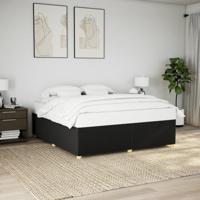 Bedframe zonder matras stof zwart 180x200 cm - thumbnail