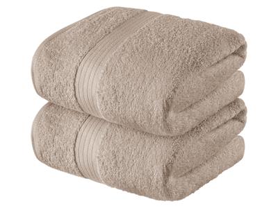 LIVARNO home 2 handdoeken 50 x 100 cm (Beige)