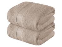 LIVARNO home 2 handdoeken 50 x 100 cm (Beige) - thumbnail