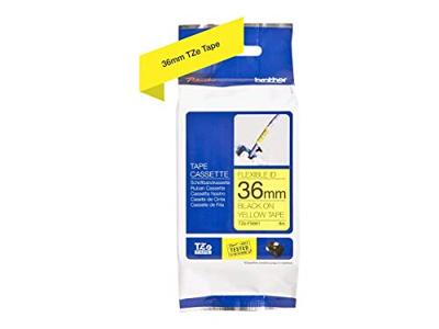 Brother TZEFX661 Labeltape flexibel Tapekleur: Geel Tekstkleur: Zwart 36 mm 8 m