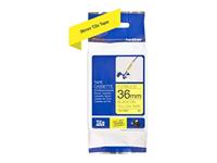 Brother TZEFX661 Labeltape flexibel Tapekleur: Geel Tekstkleur: Zwart 36 mm 8 m - thumbnail