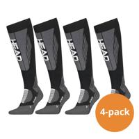 HEAD Skisokken Unisex Racer Kneehigh 4-pack Black/White-35/38 - thumbnail