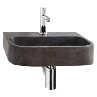 Fonteinset Differnz Ovale Small 38x24x7 cm Natuursteen Zwart - thumbnail