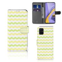 Samsung Galaxy A51 | Telefoon Hoesje | Waves Yellow - thumbnail