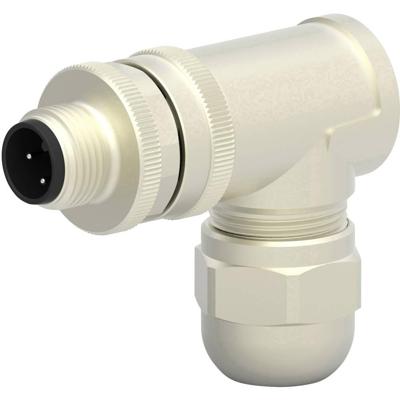 TE Connectivity T4113011031-000 Sensor/actuator connector, niet geassembleerd M12 Aantal polen (sensoren): 3 Stekker, haaks 1 stuk(s)