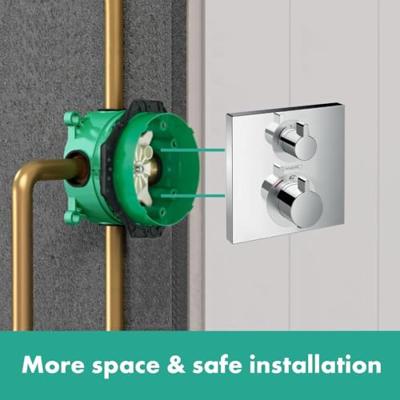 Afbouwdeel van Inbouw Thermostaat Hansgrohe Ecostat Square met Stop- en Omstelkraan Chroom