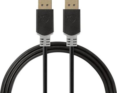 Nedis CCBW37014AT20 Displayport-kabel Displayport Male Displayport Male 8k@60hz Verguld 2.00 M Rond Pvc Antraciet / Grijs Doos