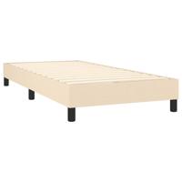 Boxspring met matras stof crèmekleurig 90x200 cm - thumbnail