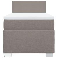 Boxspring met matras stof taupe 90x190 cm - thumbnail