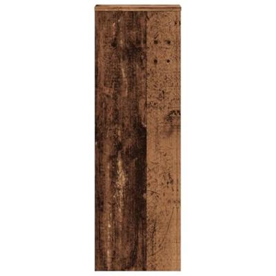 Plantenstandaards 2 st 33x33x100cm bewerkt hout oud houtkleurig