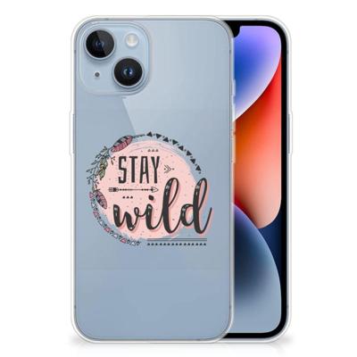 Apple iPhone 14 Telefoonhoesje met Naam Boho Stay Wild Apple iPhone 14 Telefoonhoesje met Naam Boho Stay Wild