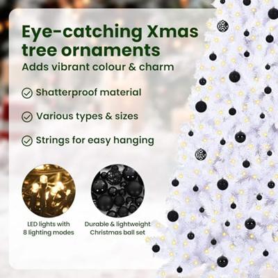 Kunstkerstboom met 300 LED Wit 210 cm PVC en staal