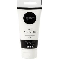 Creativ Company Acryl verf, semi-glanzend, dekkend, wit, 75 ml/ 1 fles - thumbnail