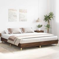 Bedframe zonder matras 200x200 cm spaanplaat bruin eikenkleurig - thumbnail