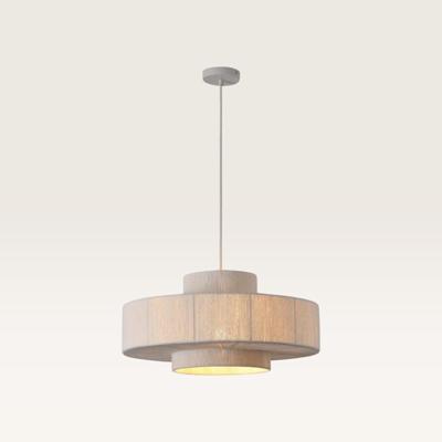 Hanglamp Scandes bianco - Drie lagen van gevlochten katoenen koordjes - Voor binnen - Zonder lichtbron