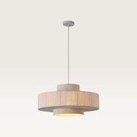 Hanglamp Scandes bianco - Drie lagen van gevlochten katoenen koordjes - Voor binnen - Zonder lichtbron - thumbnail