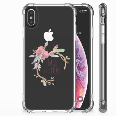 Apple iPhone Xs Max Stevig | Bumper Hoesje | Boho Text