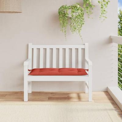 VidaXL Tuinbankkussen 100x50x7 cm stof gemêleerd rood