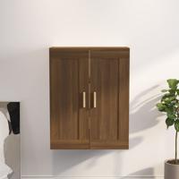 Wandkast 69,5x32,5x90 cm bewerkt hout bruin eikenkleur - thumbnail