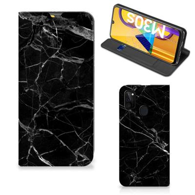 Samsung Galaxy M30s | M21 | Standcase | Marmer Zwart - Origineel Cadeau Vader