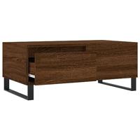 Salontafel 90x50x36,5 cm bewerkt hout bruin eikenkleur - thumbnail