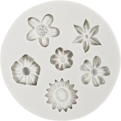 Creativ Company Siliconen vormen, bloem, h: 0,5 cm, l: 1,5-2,5 cm, 1 stuk - thumbnail