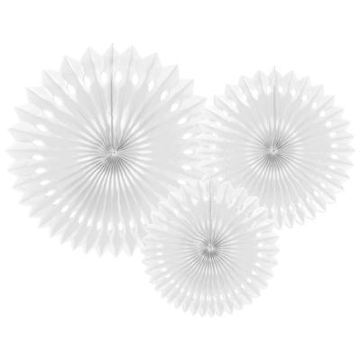 Papieren Waaiers Set Wit 3-delig