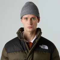 The North Face Fisherman Beanie Muts Heren Tnf Medium Grey Heather OS - thumbnail