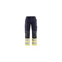 Blåkläder Multinorm Dames Werkbroek Inherent 71881512 | Marine/High-Vis Geel | Maat 34 - 7330509664049 - thumbnail