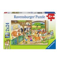 Ravensburger Puzzel Vrolijk Boerderijleven 2x24 Stukjes - thumbnail