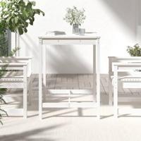 Tuintafel 82,5x82,5x110 cm massief grenenhout wit - thumbnail