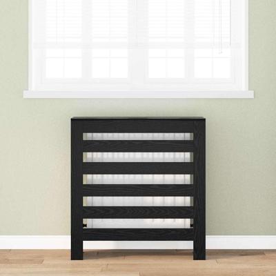 VidaXL Radiatorafdekking zwart eiken 78 x 20 x 82 cm bewerkt hout