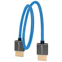 Kondor Blue HDMI naar HDMI 16" dun gevlochten kabel voor on-camera monitoren - thumbnail