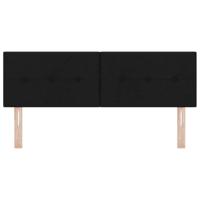 LED Hoofdbord met LED-striplichten Zwart 160 cm Polyester - thumbnail