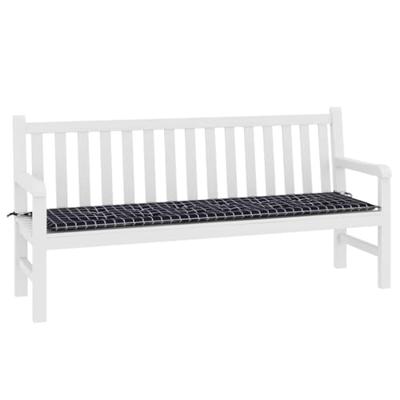 VidaXL Bankkussen geruit zwart ruit 150 x 50 x 3 cm oxford stof VidaXL Bankkussen geruit zwart ruit 150 x 50 x 3 cm oxford stof