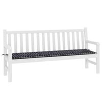 Tuinbank Kussen Plaid Zwart 180 x 50 x 4 cm Oxford stof - thumbnail