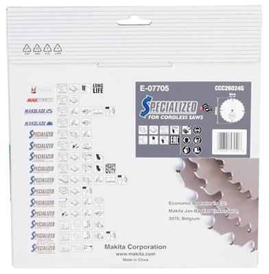 Makita E-07705 Cirkelzaagblad 260 x 30 x 2.15 mm Aantal tanden: 24 1 stuk(s)