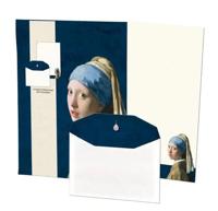 Briefpapier met enveloppen - Meisje met de parel, Johannes Vermeer, Mauritshuis - thumbnail