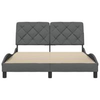 Bedframe zonder matras stof donkergrijs 140x200 cm - thumbnail