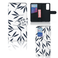 OPPO Find X3 Neo 5G Hoesje Leaves Blue - thumbnail