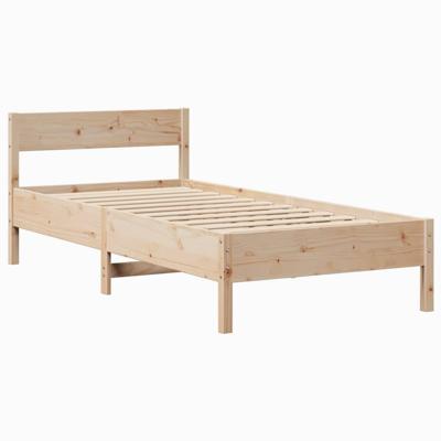 Bedframe zonder matras massief grenenhout 75x190 cm